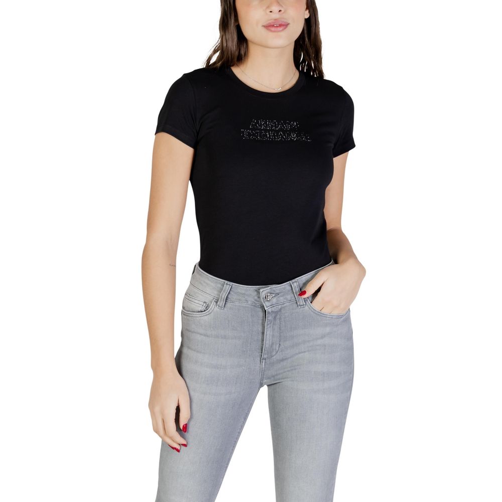 Armani Exchange Black Cotton T-Shirt