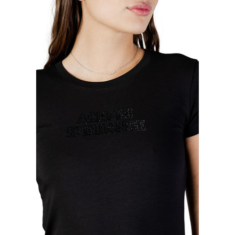 Armani Exchange Black Cotton T-Shirt