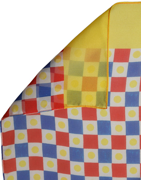 Dolce & Gabbana Multicolor Silk Carretto Foulard Scarf