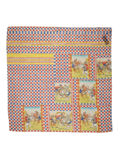 Dolce & Gabbana Multicolor Silk Carretto Foulard Scarf