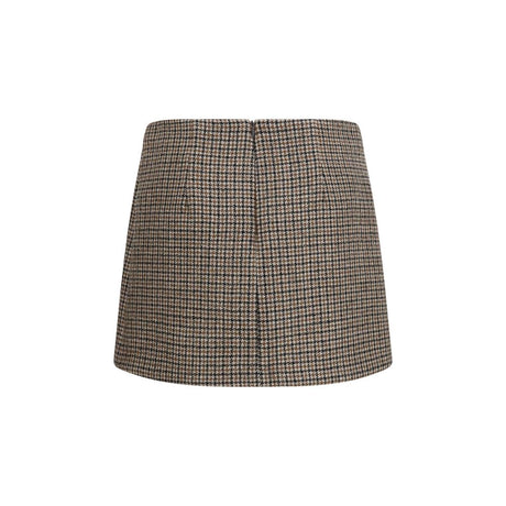 P.A.R.O.S.H. Brown Wool Oves Aries Mini Skirt