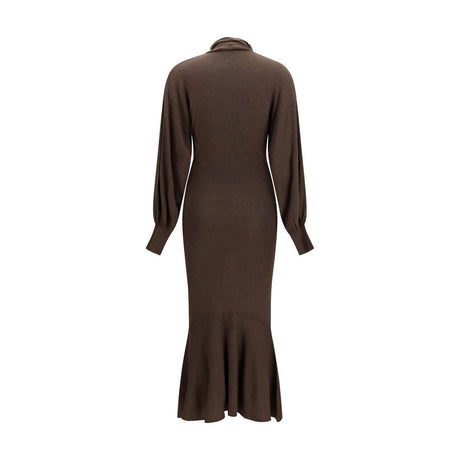 Jacquemus Brown Silk Casual Dress