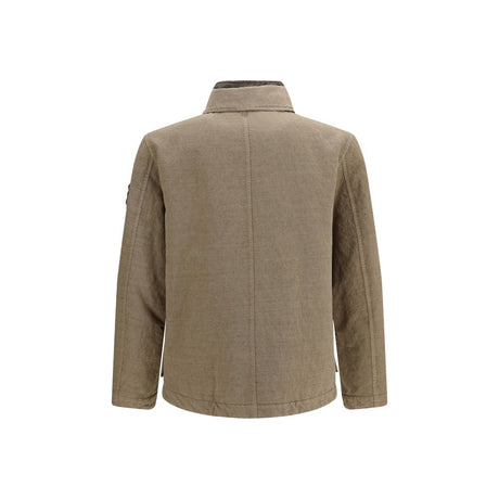 Stone Island Brown Cotton Full-Length Jacket