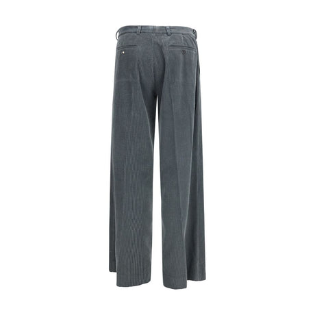 Magliano Gray Cotton Casual Pants