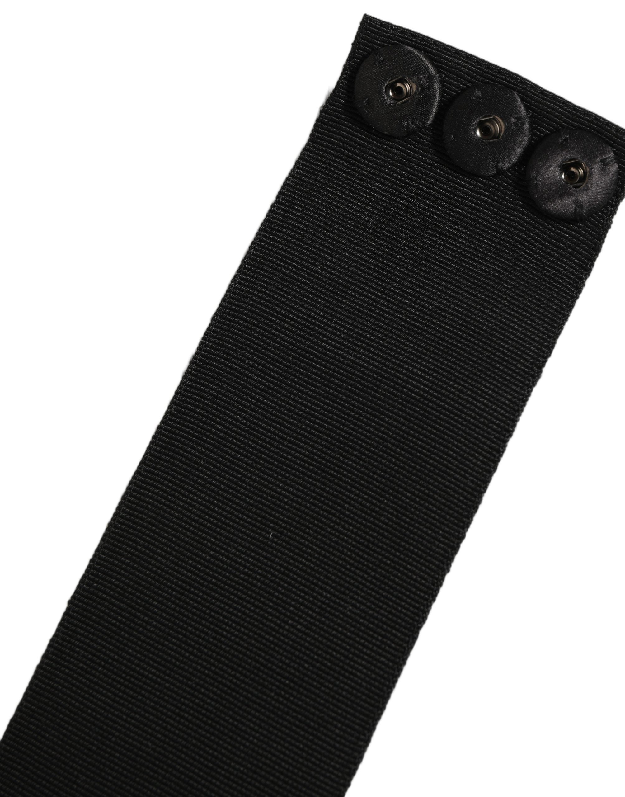 Dolce & Gabbana Black Cotton Wrap Around Tie Cintura Belt