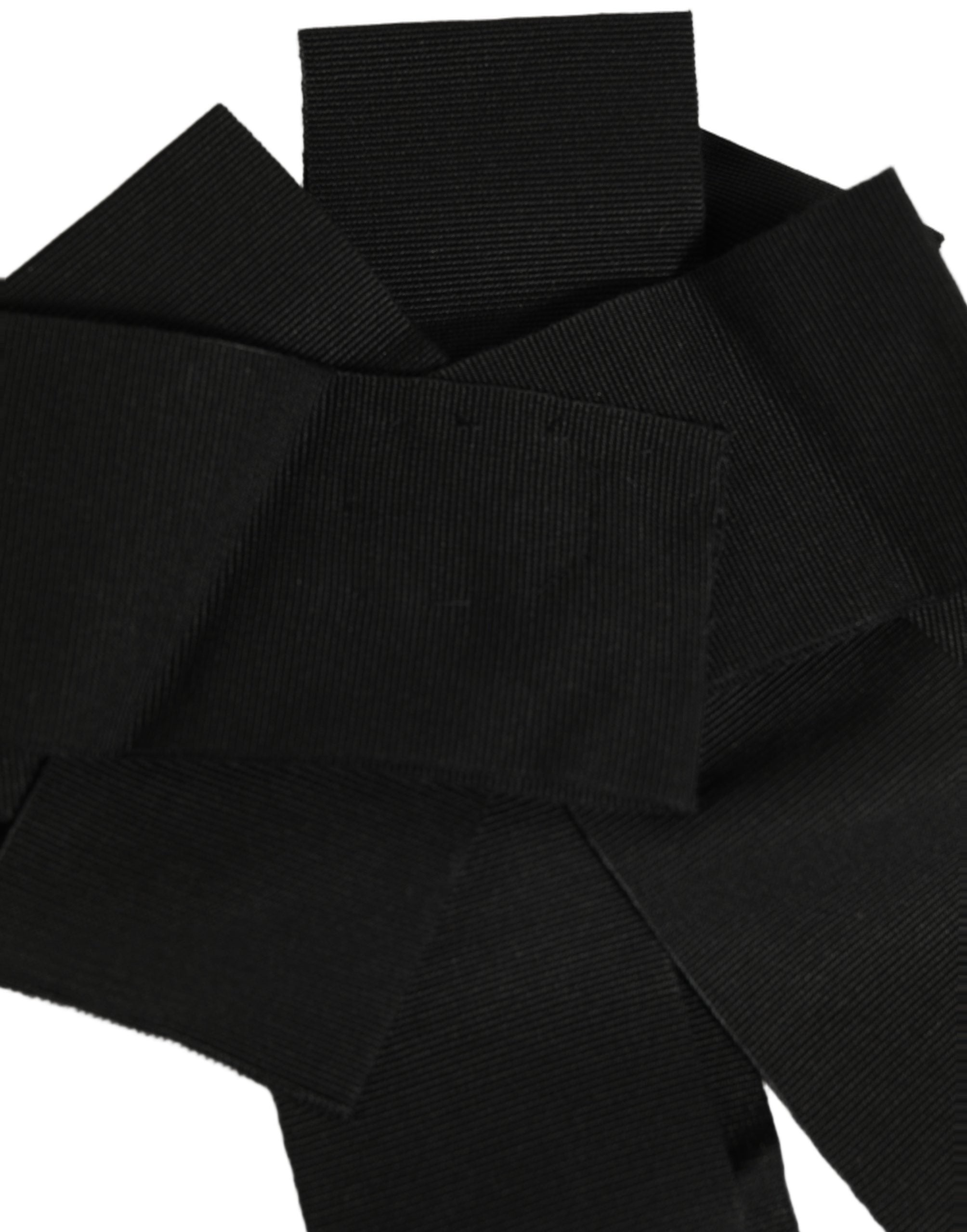 Dolce & Gabbana Black Cotton Wrap Around Tie Cintura Belt
