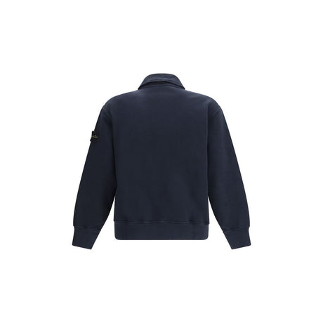 Stone Island Blue Cotton Sweatshirt