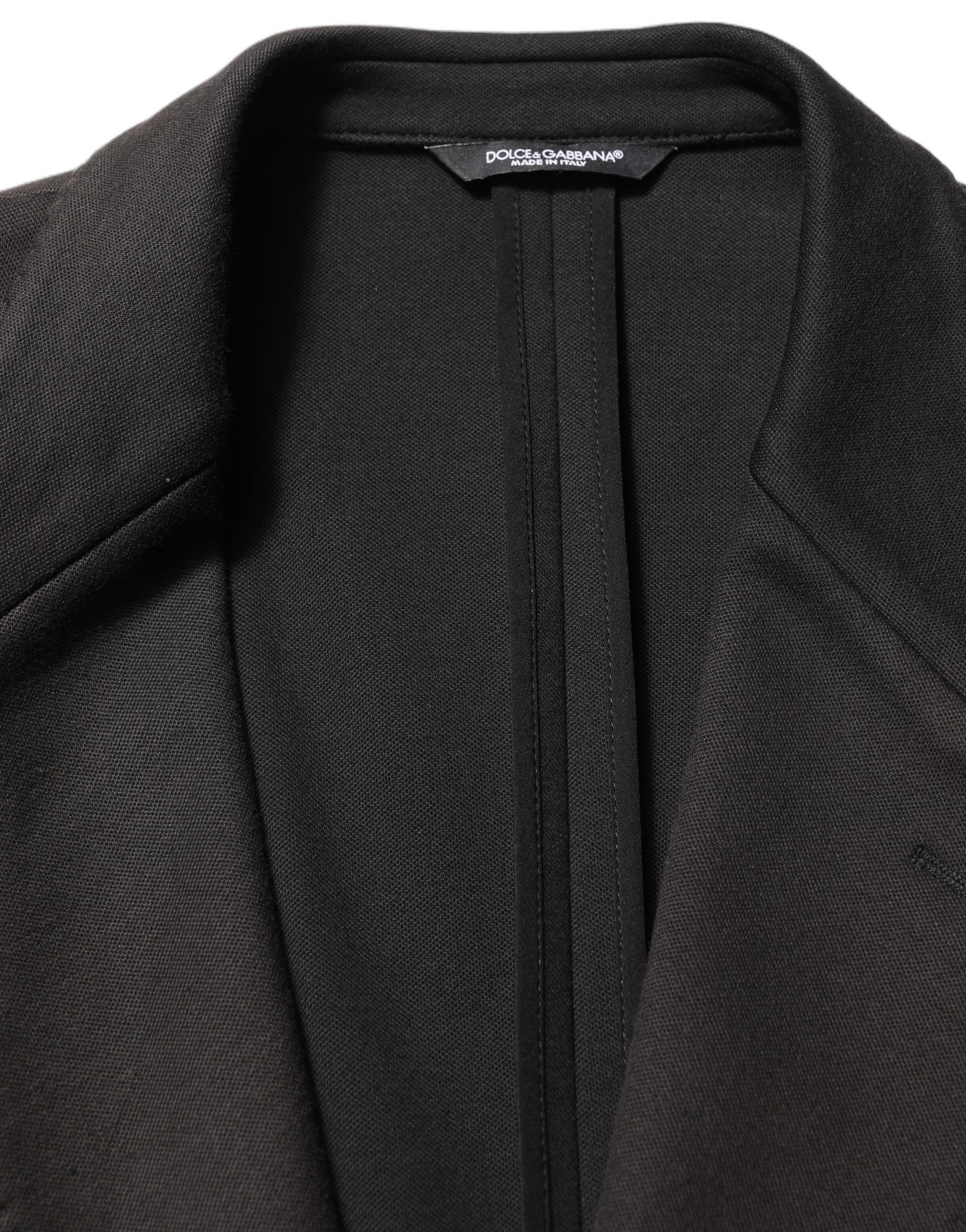 Dolce & Gabbana Black Embroidered Single Breasted Jacket