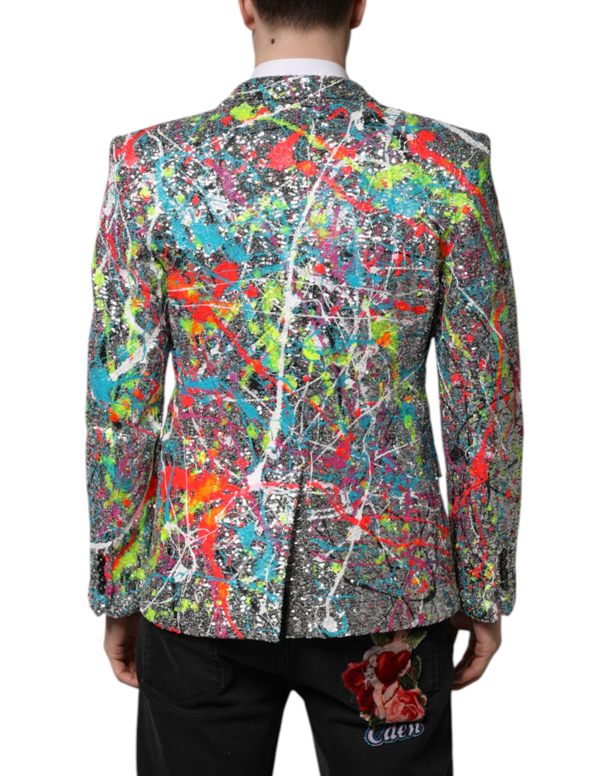 Dolce & Gabbana Multicolor SICILIA 2 Buttons Jacket Suit