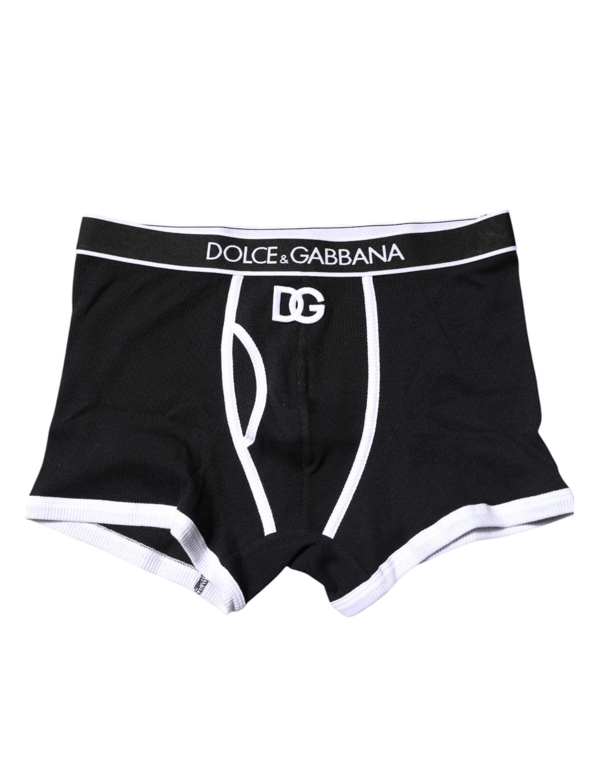 Dolce & Gabbana Black DG Interlock Regular Boxer Underwear