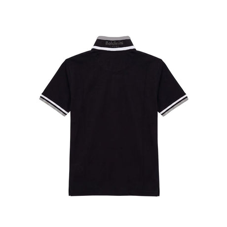 Baldinini Trend Black Cotton Men Polo