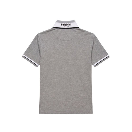 Baldinini Trend Grey Cotton Men Polo