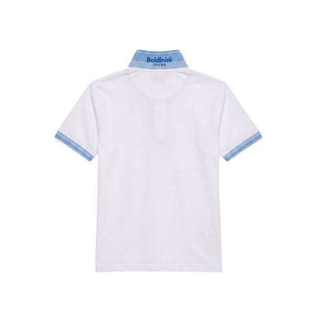 Baldinini Trend White Cotton Men Polo