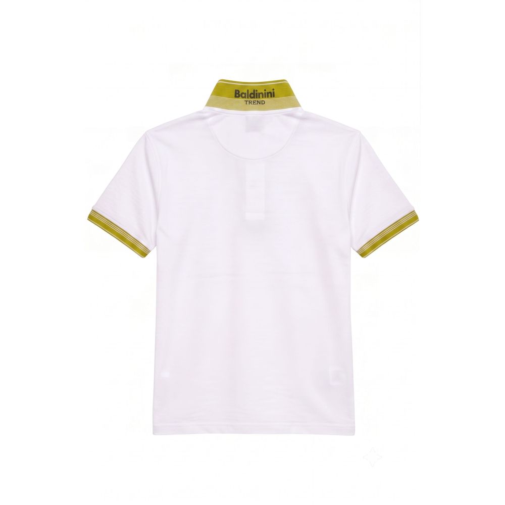 Baldinini Trend White Cotton Men Polo-Shirt