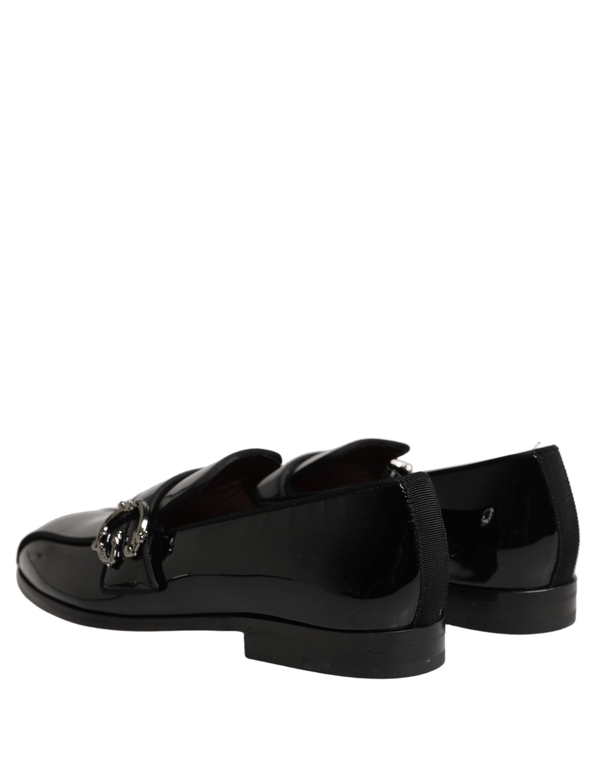 Dolce & Gabbana Black Patent Leather Men Loafers Shoes