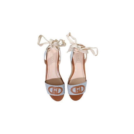Liu Jo Light Blue Polyester Wedge Sandals