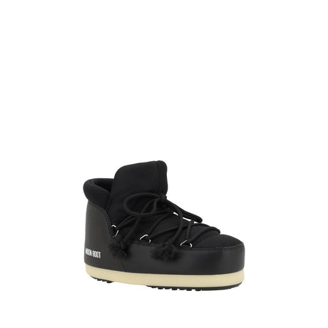 Moon Boot Black Polyester Lace-Up Boots
