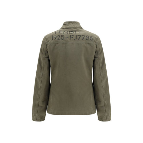 Fendi Bicolor Cotton Full-Length Jacket