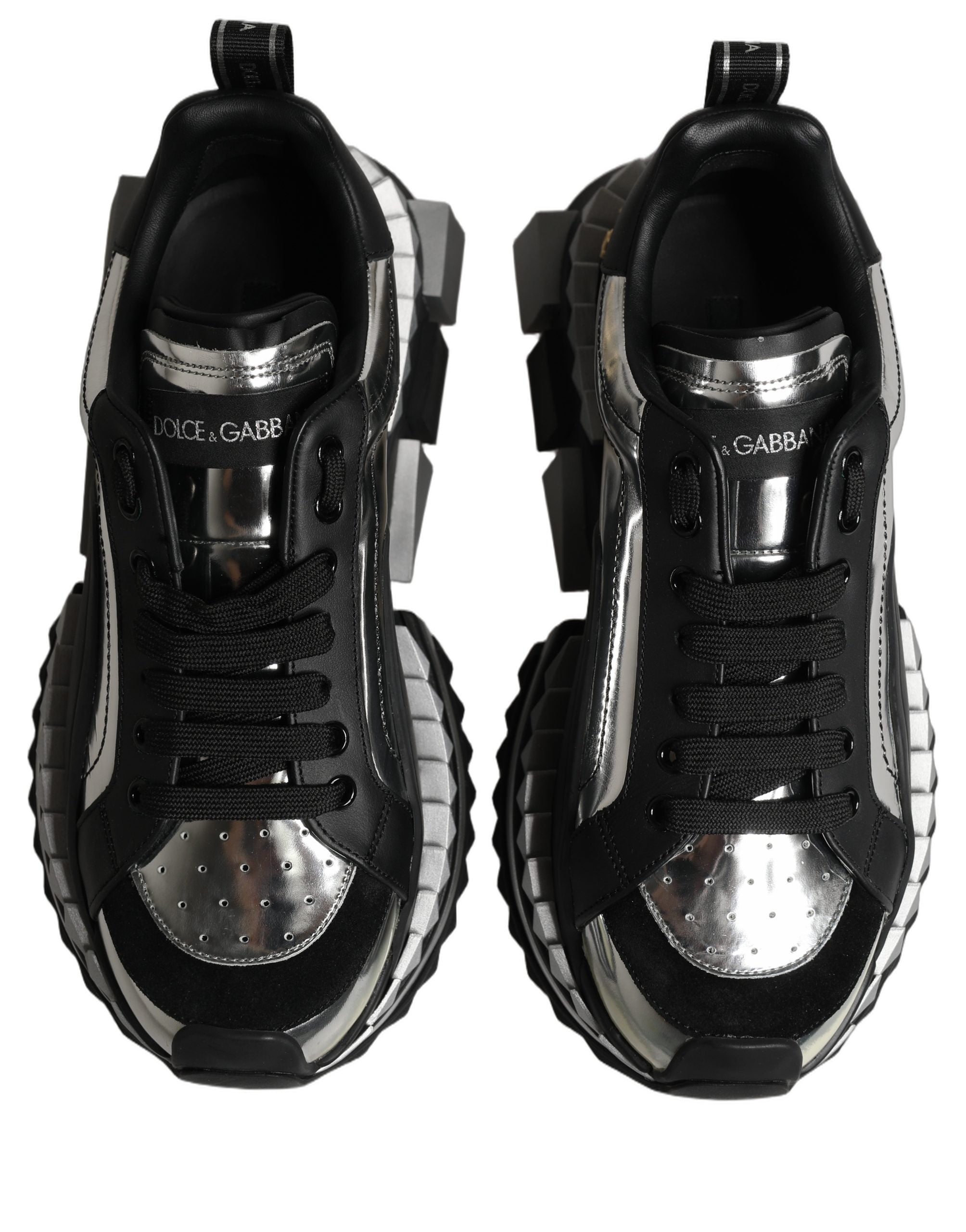 Dolce & Gabbana Black Two-Tone Super King Men Sneakers Shoes