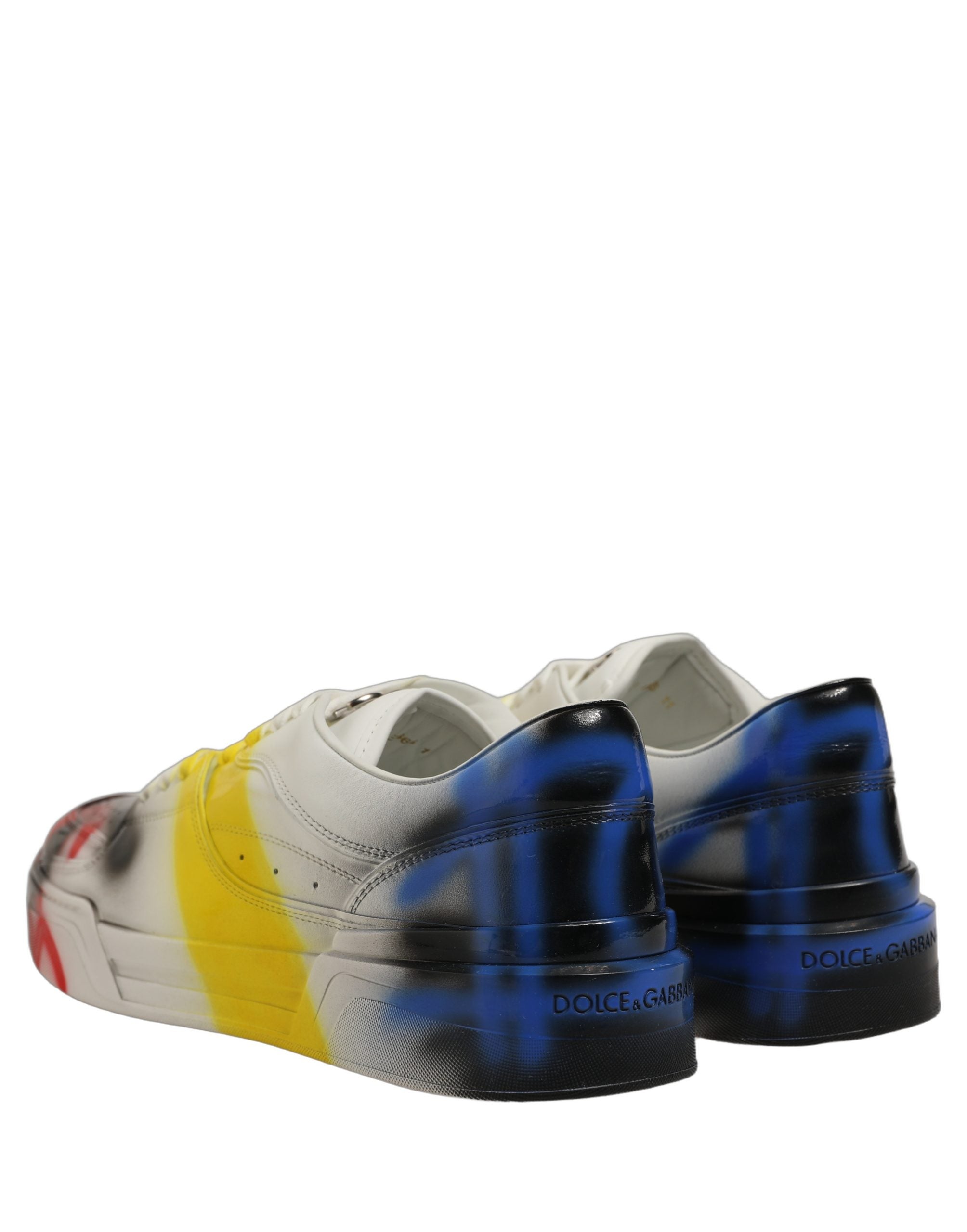 Dolce & Gabbana Multicolor New Roma Paint Sneakers Men Shoes