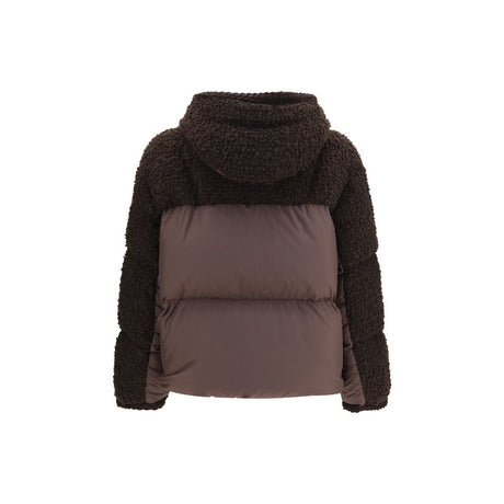 Moncler Brown Wool Oves Aries Full-Length Jacket