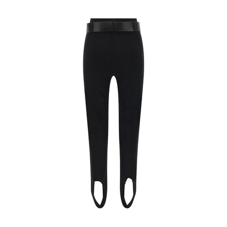 Self-Portrait Black Viscose Athletic Pants