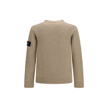 Stone Island Beige Wool Oves Aries Sweatshirt