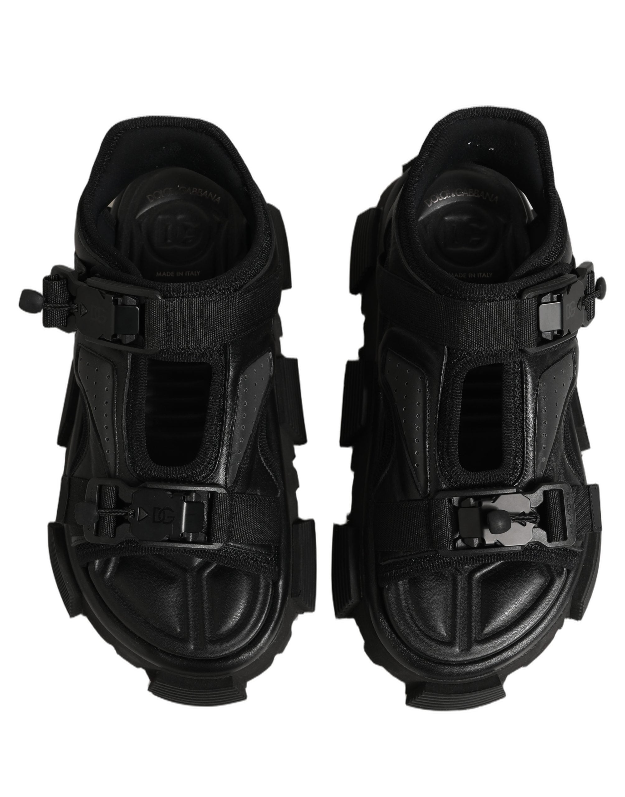 Dolce & Gabbana Black Logo Detailed Men Chunky Sandals Shoes