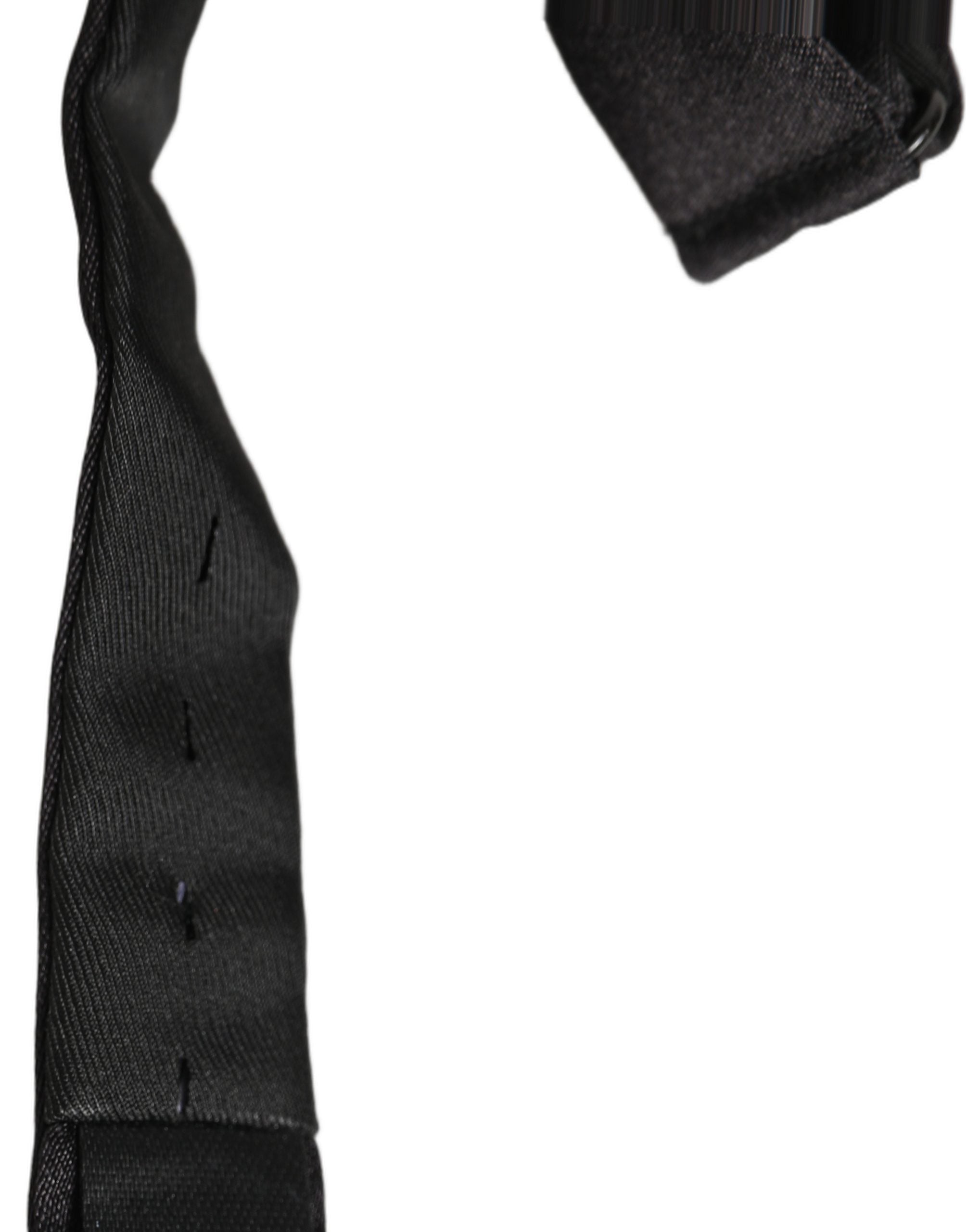 Dolce & Gabbana Men Black 100% Silk Adjustable Neck Papillon Bow Tie