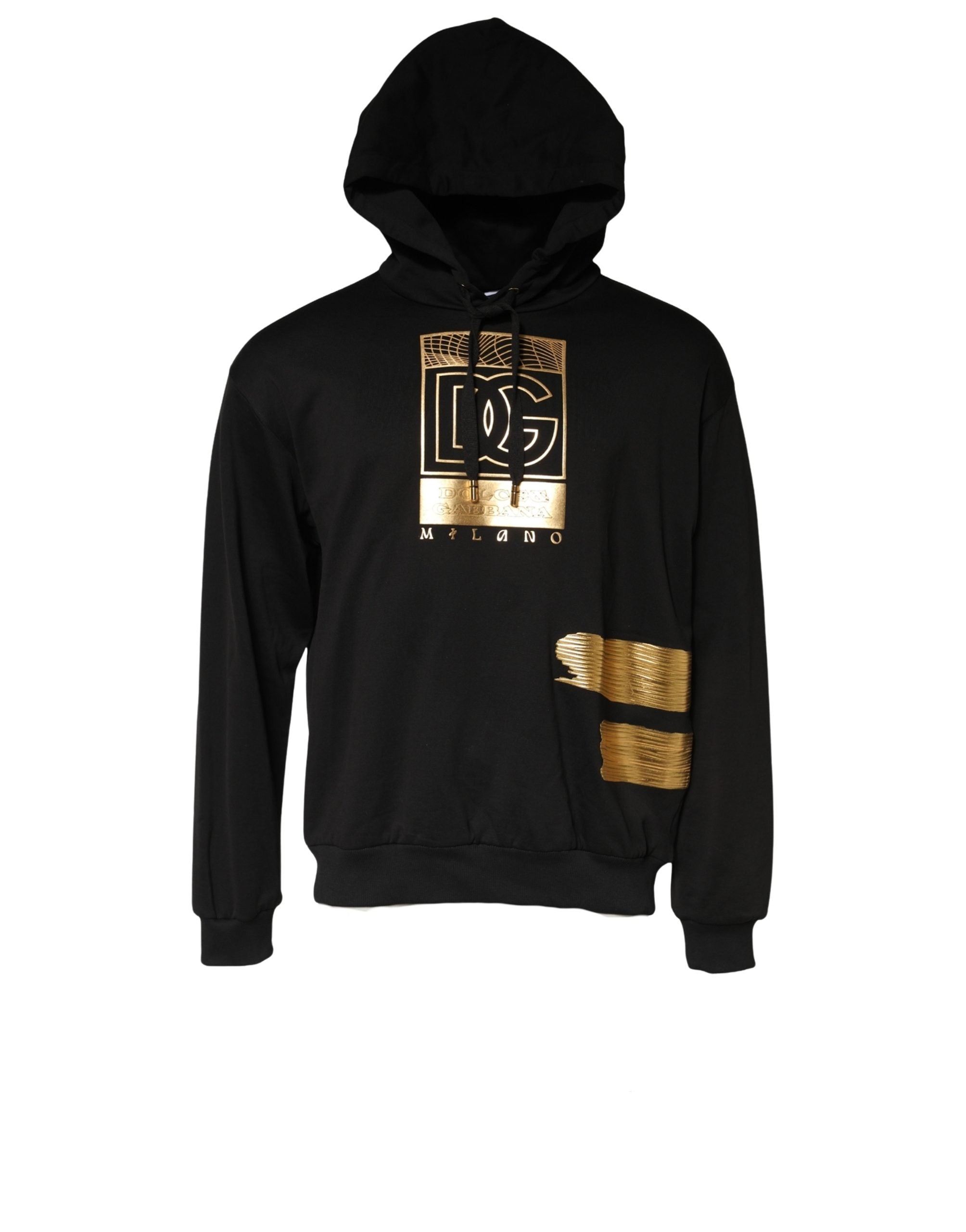 Dolce & Gabbana Black DG Logo Hoodie Men Sweatshirt Sweater