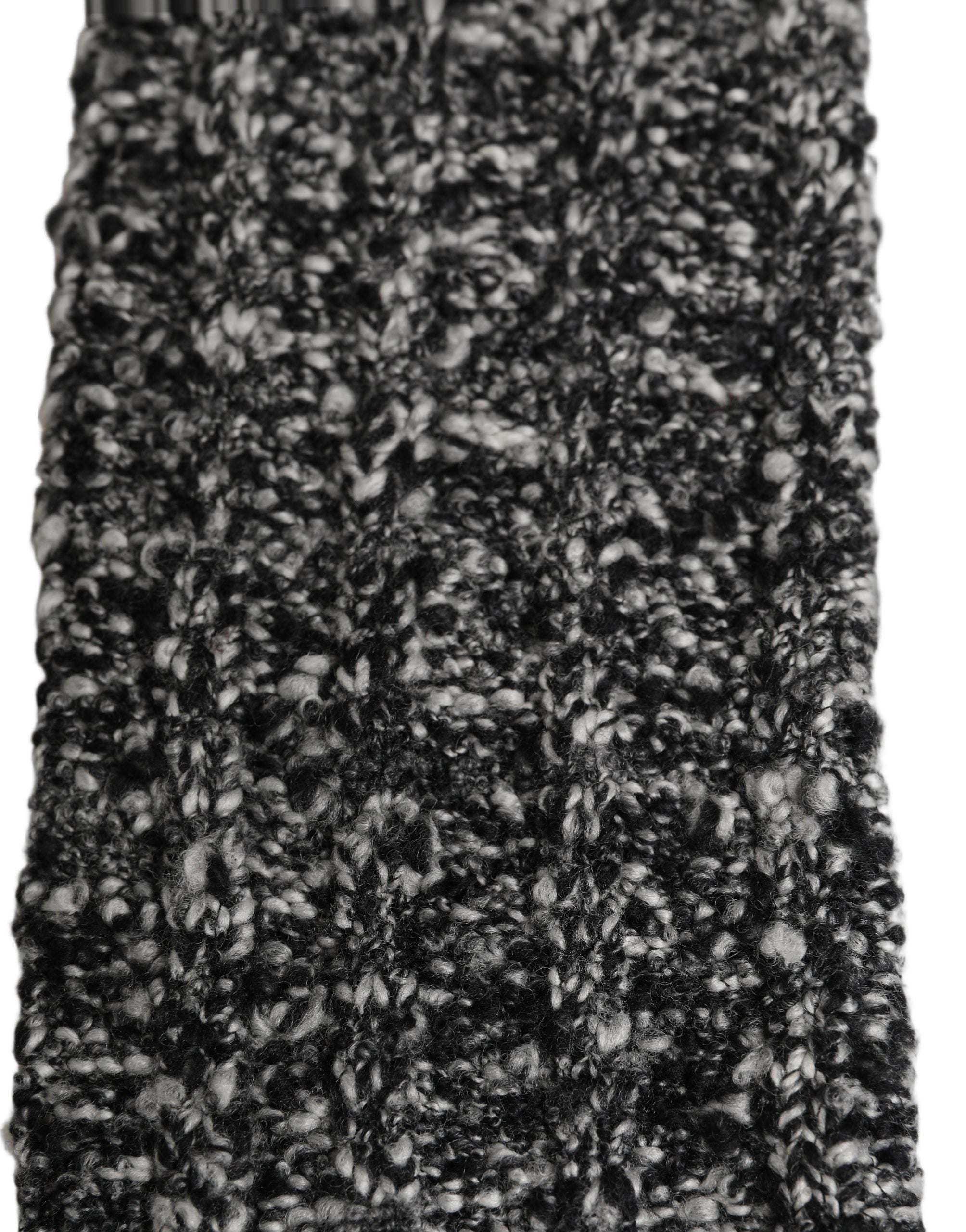 Dolce & Gabbana Sleeves Black Wool Blend Knitted Warmer Arm