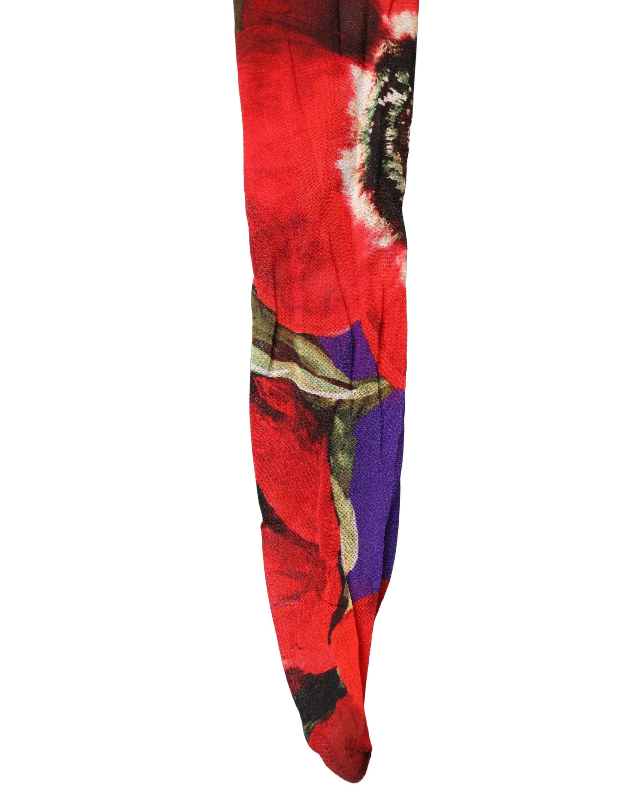 Dolce & Gabbana Multicolor Floral Nylon Tights Stockings Socks