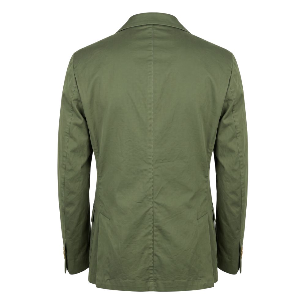 Roberto Pepe Luxury Green Cotton Men Jacket