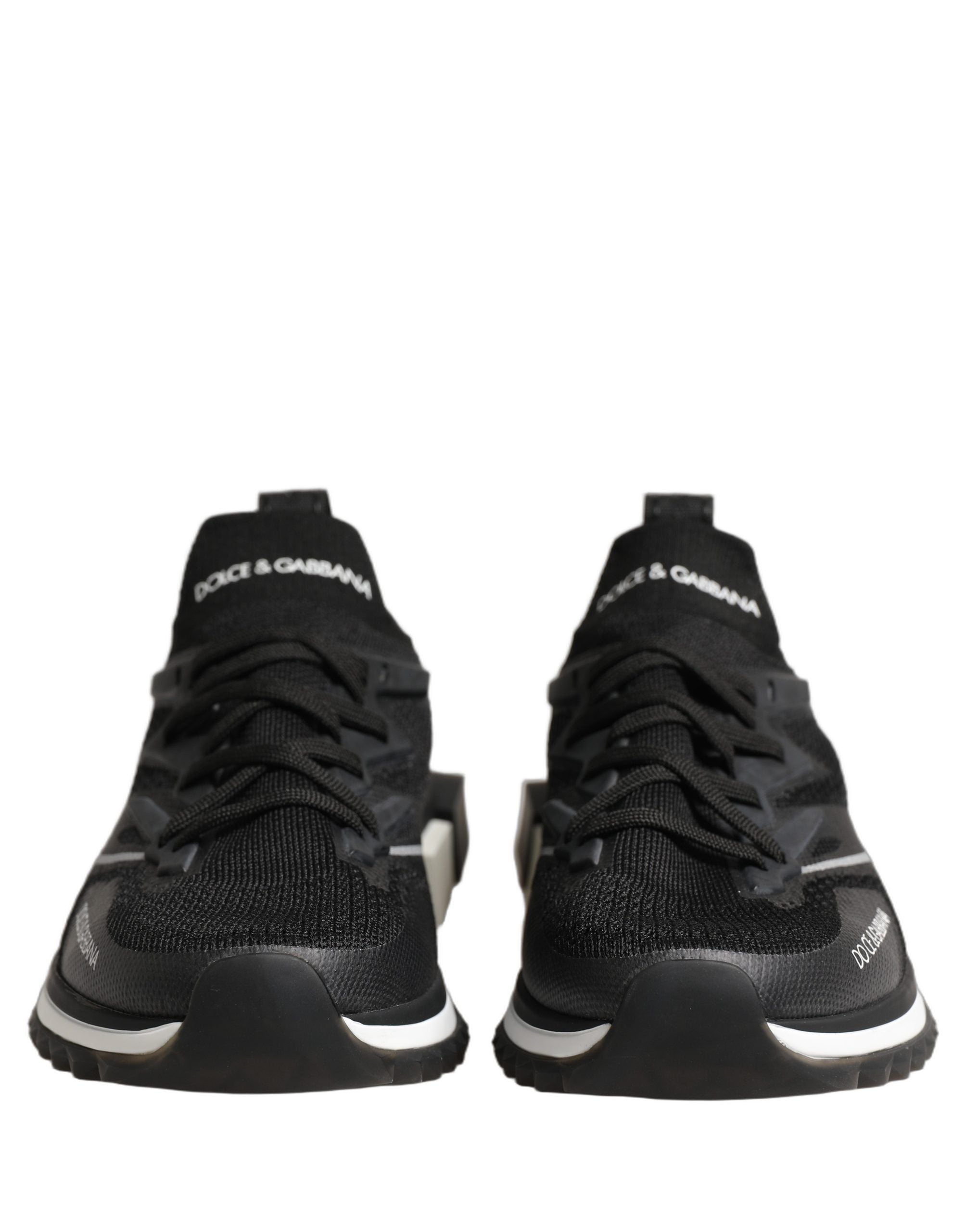 Dolce & Gabbana Black White Sorrento Low Top Sneakers Shoes