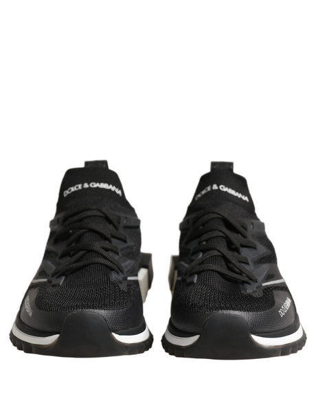 Dolce & Gabbana Black White Sorrento Low Top Sneakers Shoes