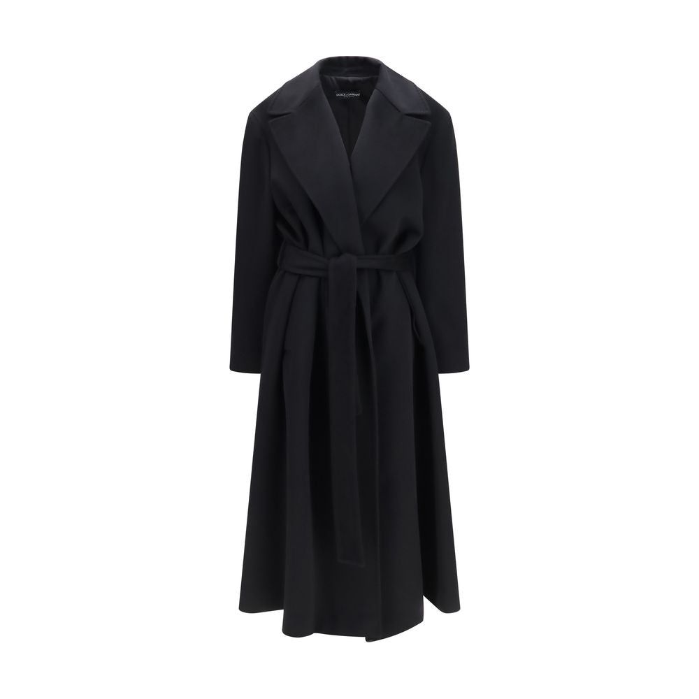 Dolce & Gabbana Black Wool Oves Aries Coat