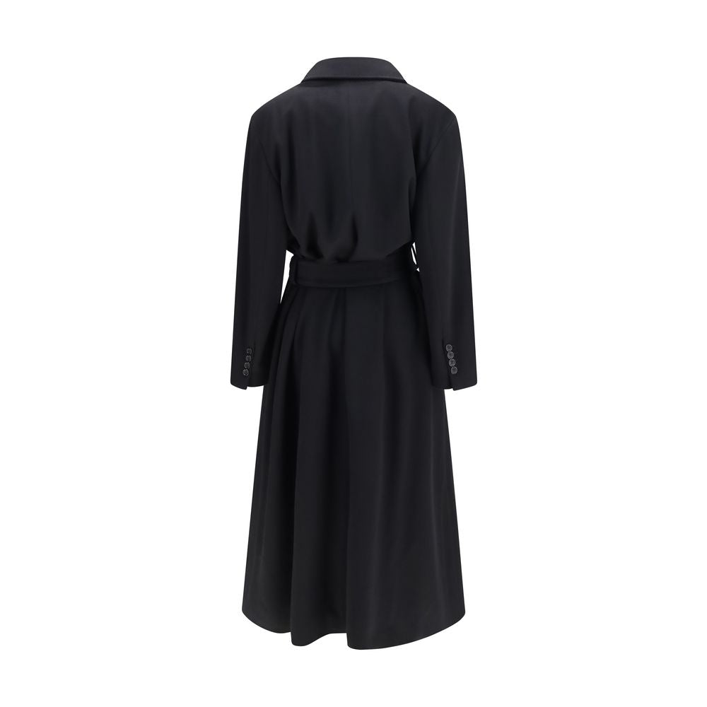 Dolce & Gabbana Black Wool Oves Aries Coat