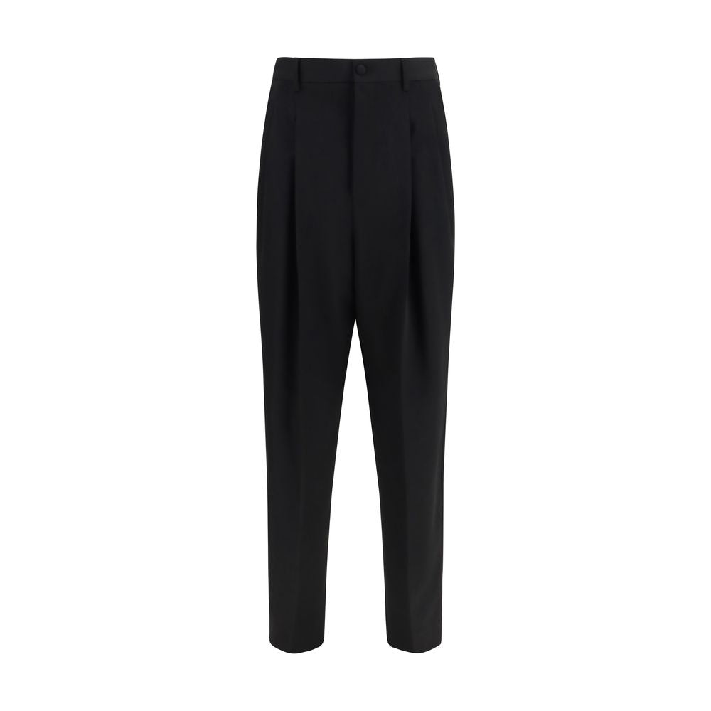 Dolce & Gabbana Black Wool Oves Aries Dress Pants