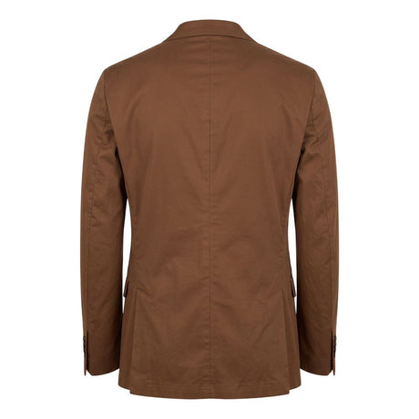 Roberto Pepe Luxury Brown Cotton Men's Jacket