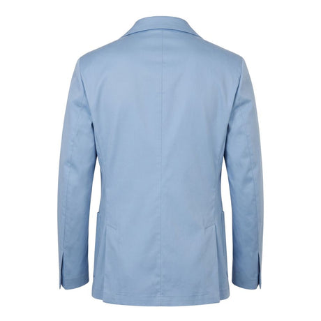 Roberto Pepe Luxury Light Blue Cotton Men Jacket
