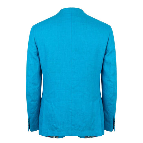 Roberto Pepe Luxury Blue Cotton Men's Jacket