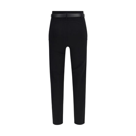 Self-Portrait Black Viscose Skinny Pants