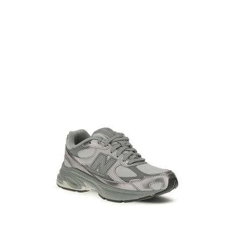 New Balance Gray Fabric Athletic Sneakers
