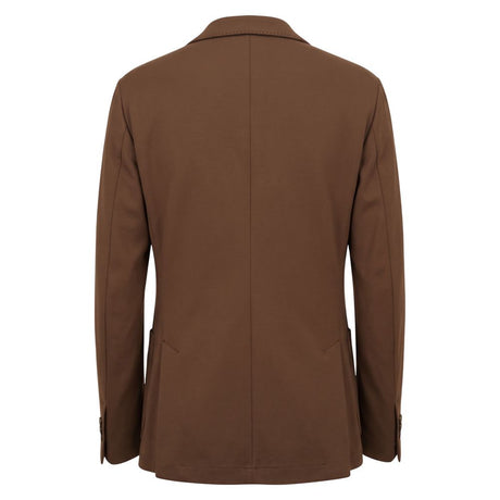 Roberto Pepe Luxury Brown Viscose Men Jacket