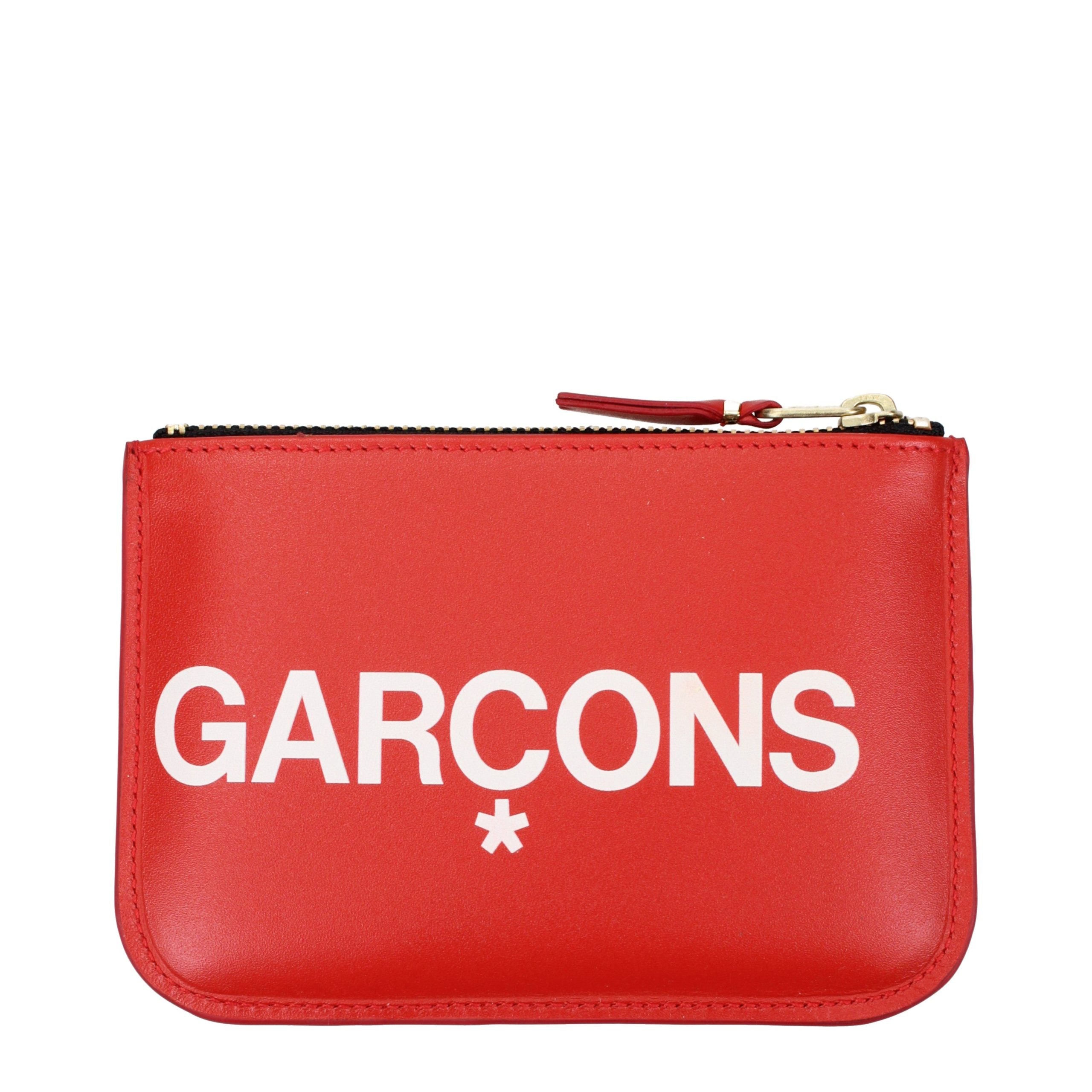 Comme Des Garçons Red Leather Cardholder
