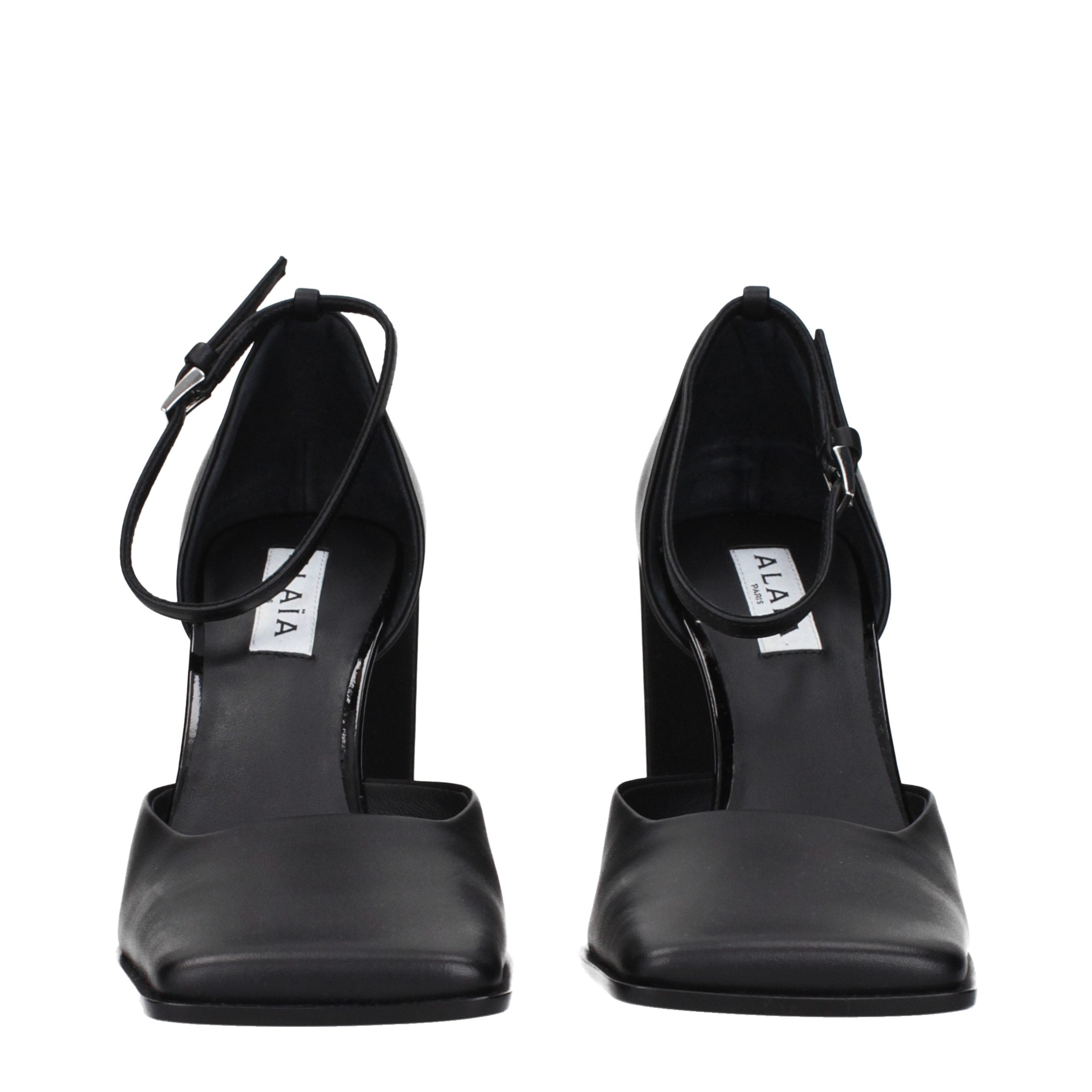 Alaïa Black Leather High Heel Pumps