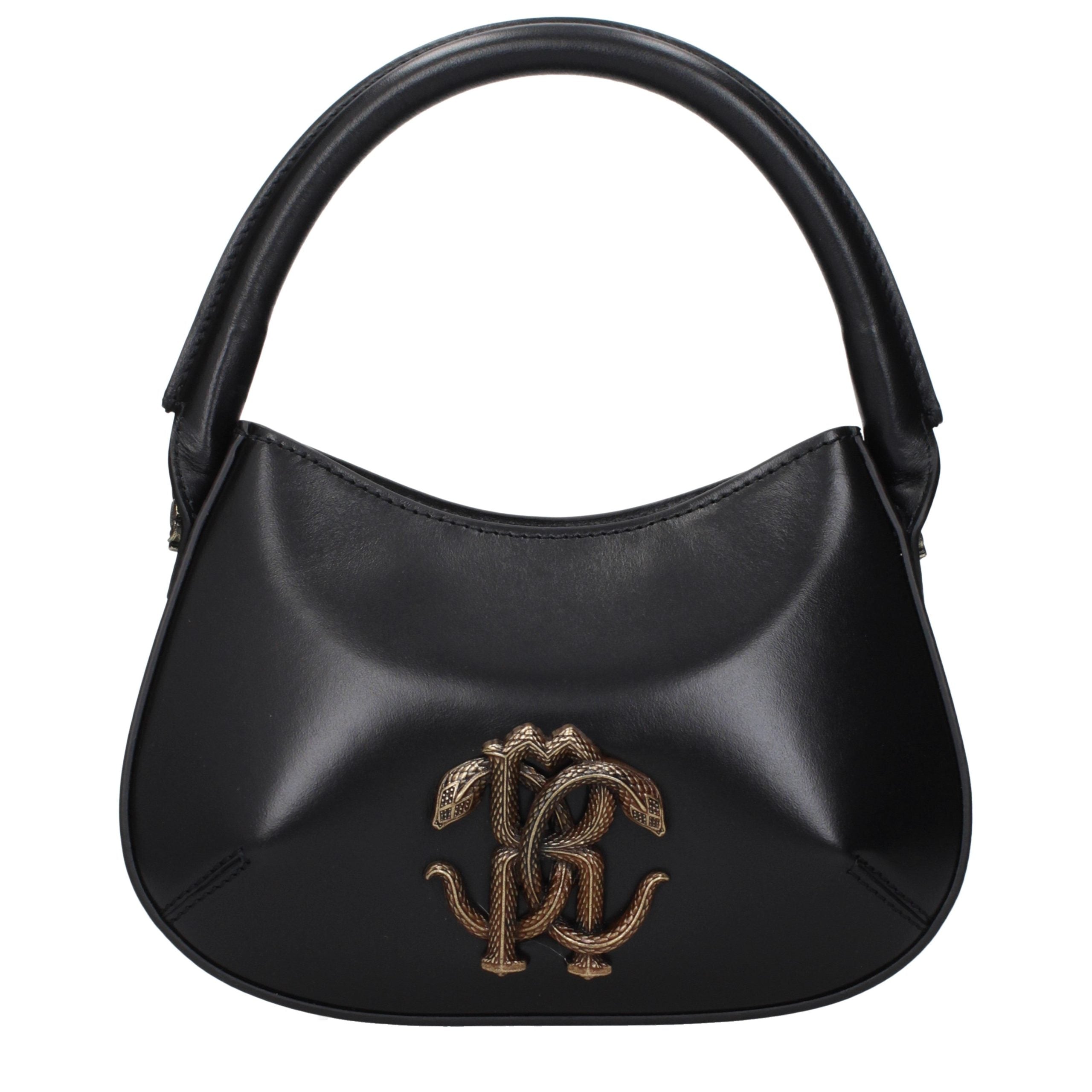 Roberto Cavalli Black Leather Handbag