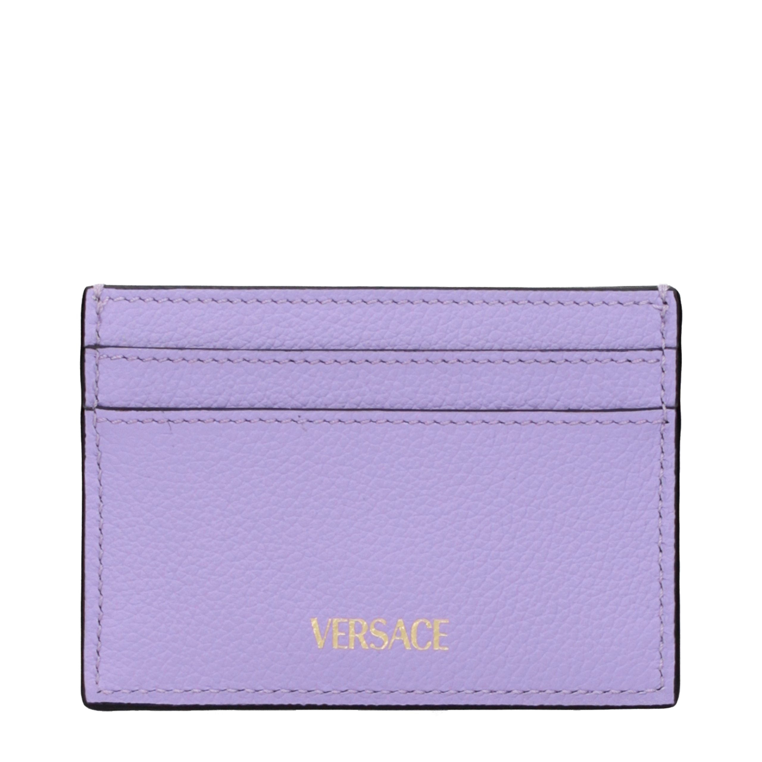 Versace Purple Leather Cardholder