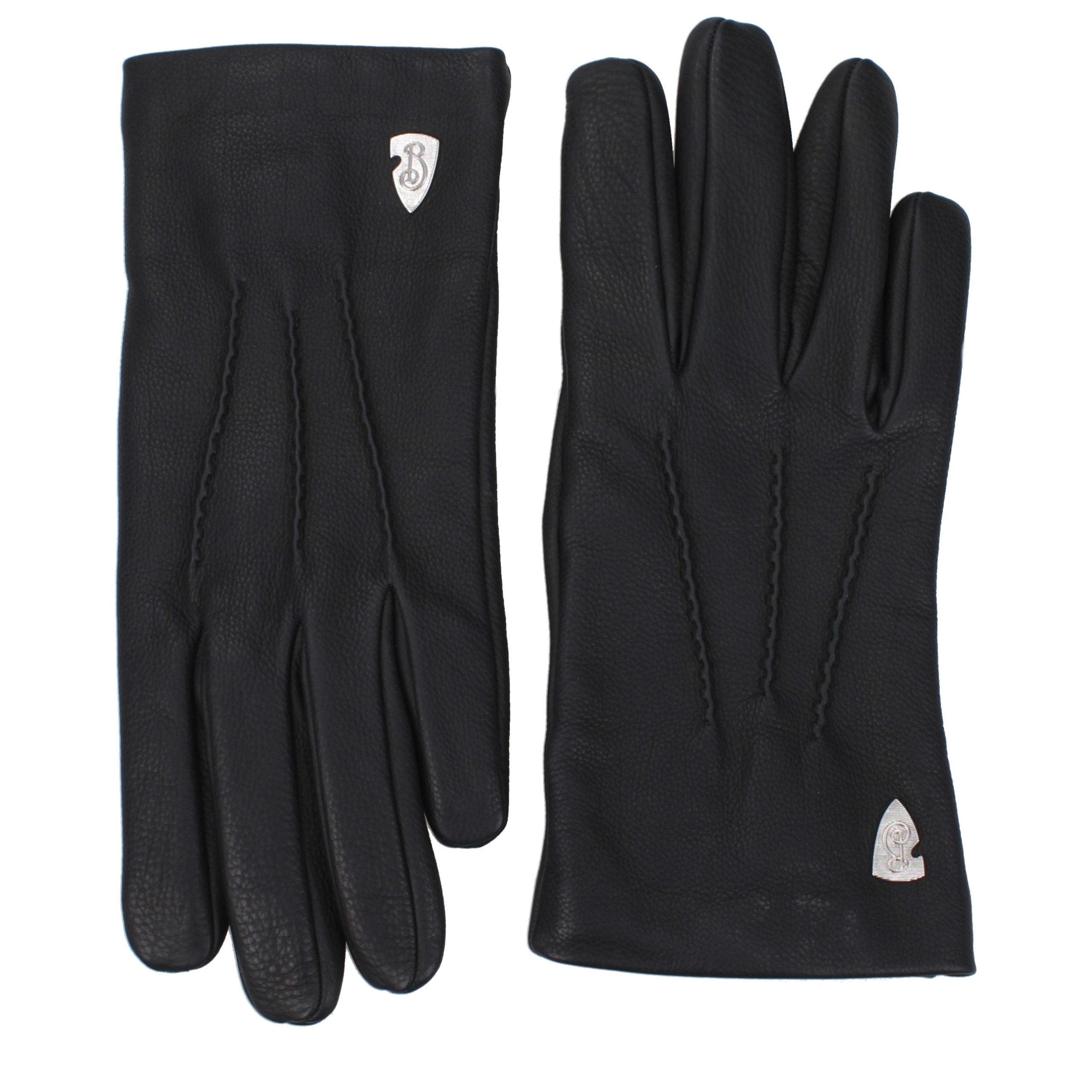 Burberry Black Leather Gloves