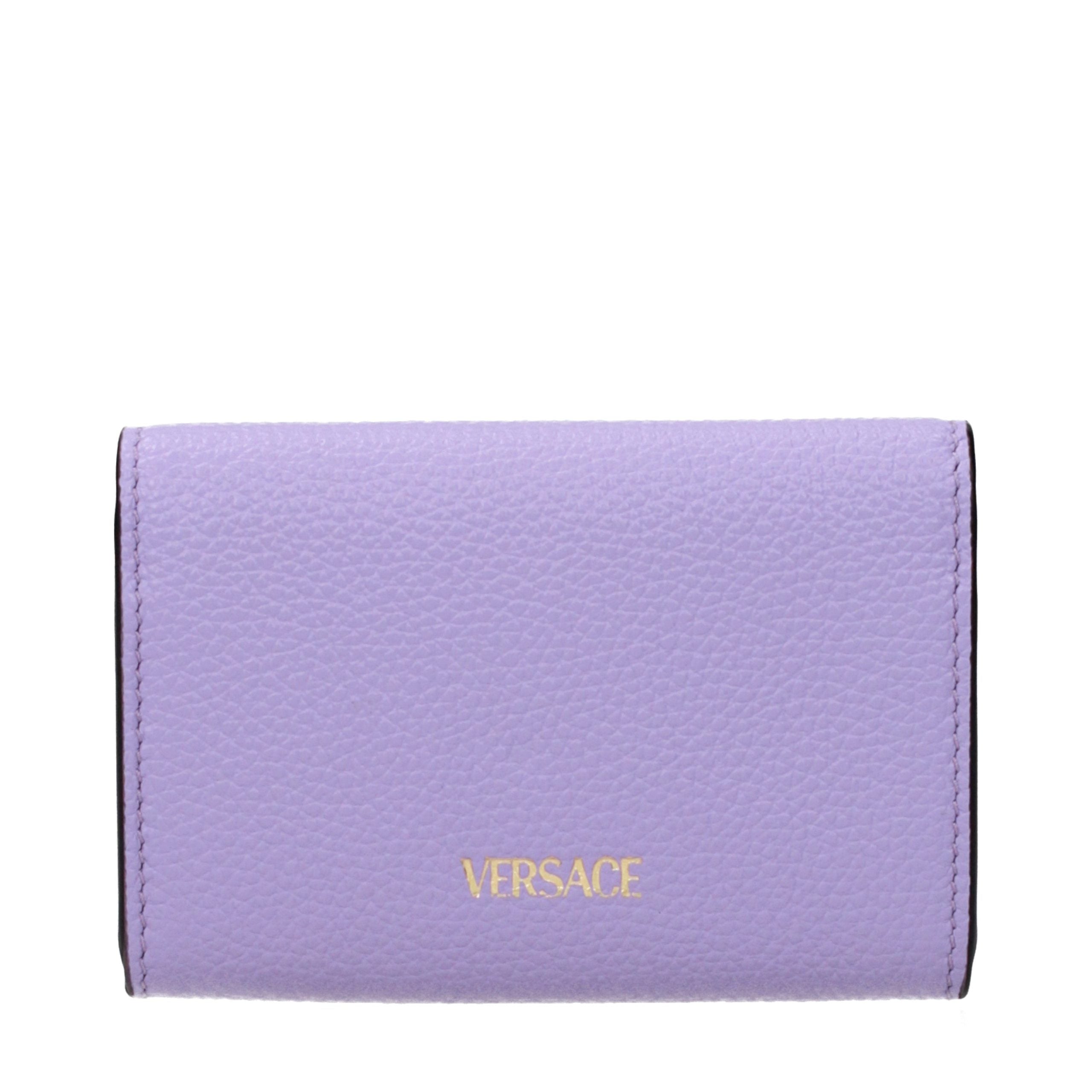 Versace Purple Leather Wallet